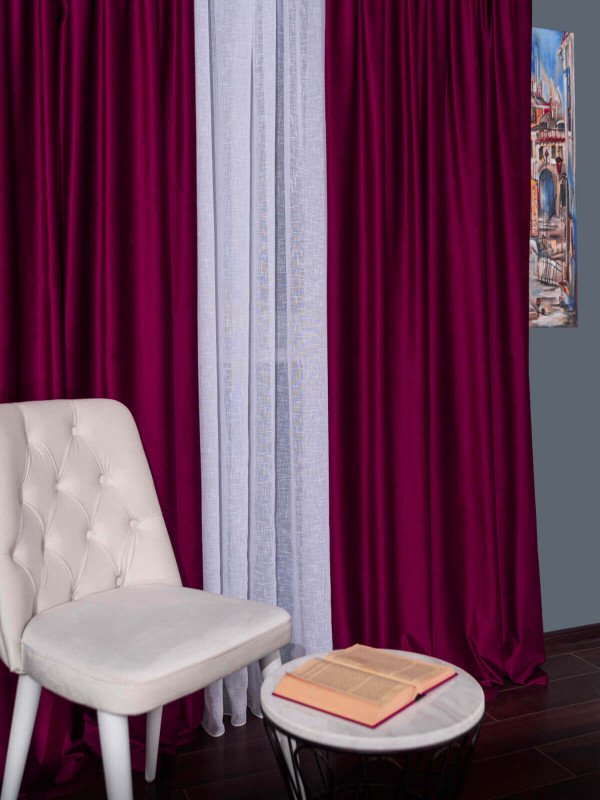 Draperie catifea grena