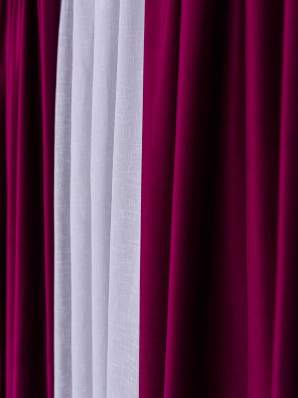 Draperie catifea grena