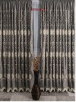 Draperie catifea gri cu broderie