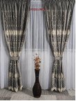 Draperie catifea gri cu broderie