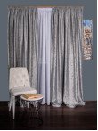 Draperie catifea gri cu insertii auriu/argintiu