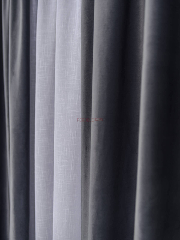 Draperie catifea gri