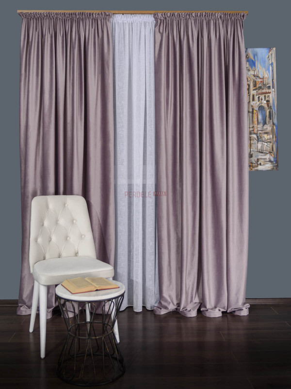 Draperie catifea lila