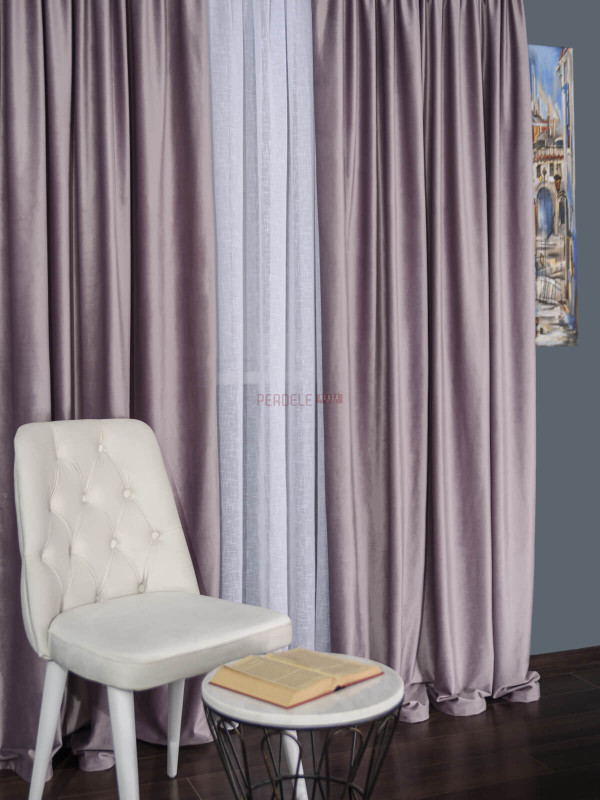 Draperie catifea lila