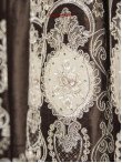 Draperie catifea maro cu broderie