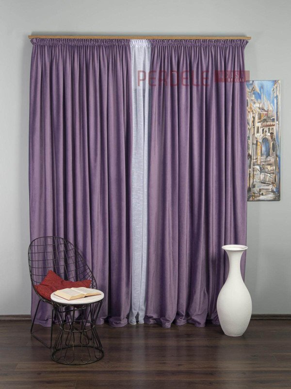 Draperie catifea mov