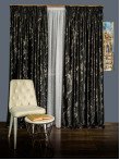 Draperie catifea negru cu insertii auriu