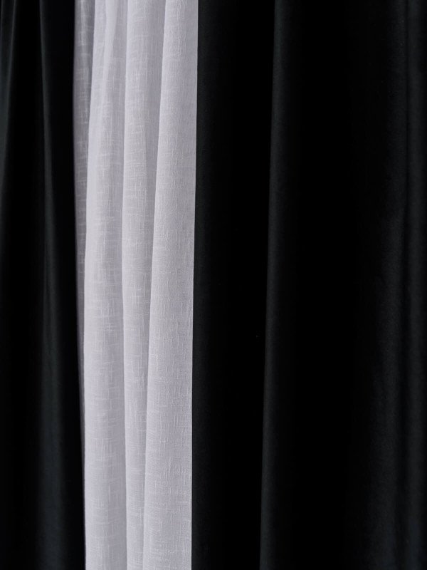 Draperie catifea negru