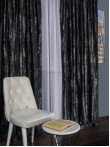 Draperie catifea negru/argintiu