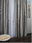 Draperie catifea pictata, gri