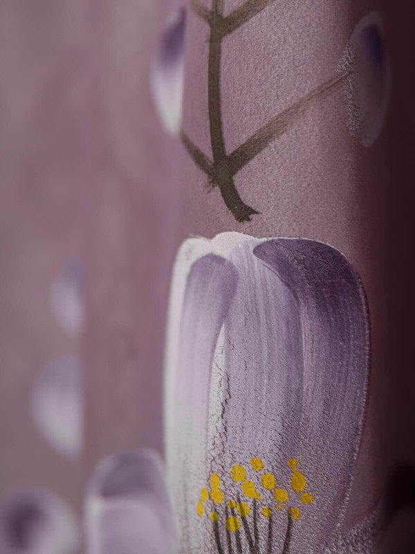 Draperie catifea pictata lila