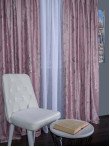 Draperie catifea roz cu insertii aurii