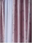Draperie catifea roz cu insertii aurii