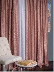 Draperie catifea roz cu insertii aurii/argintii