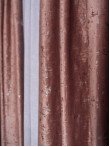 Draperie catifea roz cu insertii aurii/argintii