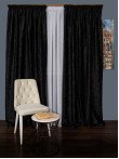 Draperie catifea texturata negru