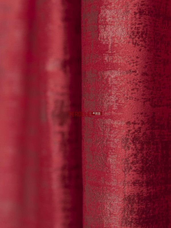 Draperie catifea texturata rosu