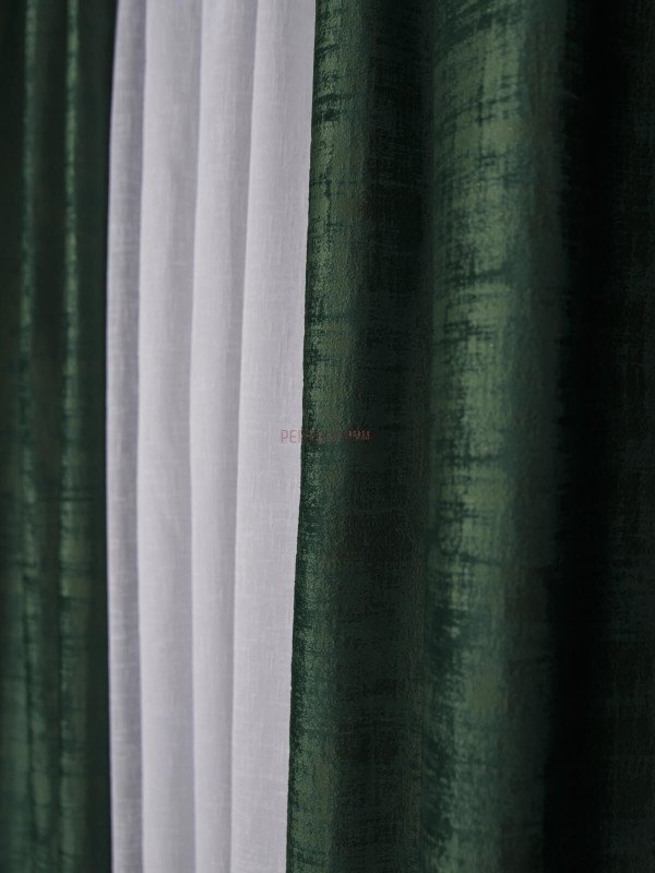 Draperie catifea texturata verde