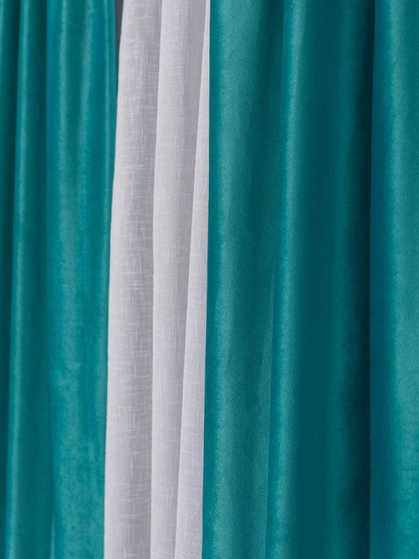 Draperie catifea turqoise