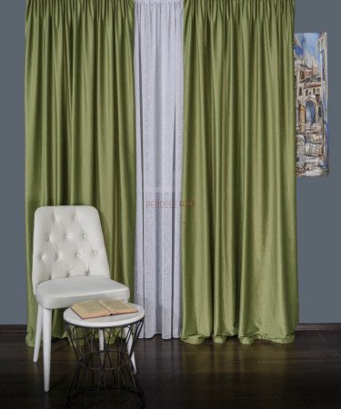 Draperie catifea verde fistic