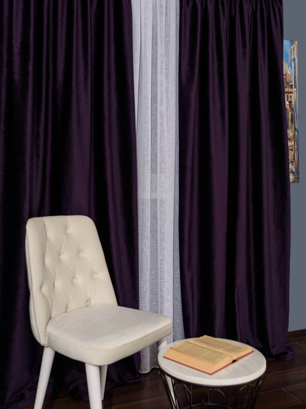 Draperie catifea violet