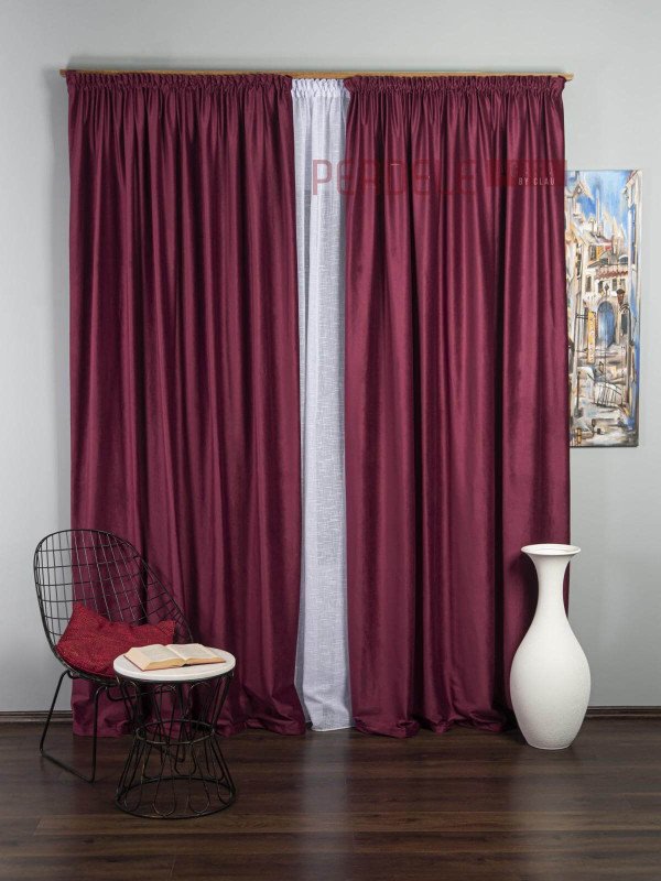 Draperie catifea visiniu Draperie catifea visiniu