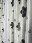 Draperie floare rotunda gri,negru