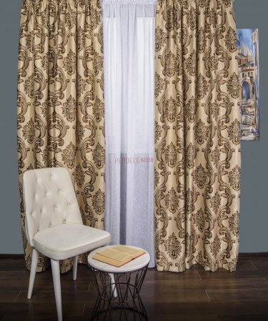 Draperie model baroc crem/maro Draperie model baroc crem/maro