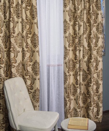 Draperie model baroc crem/maro Draperie model baroc crem/maro