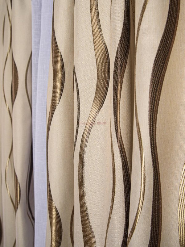 Draperie model dungi crem/maro