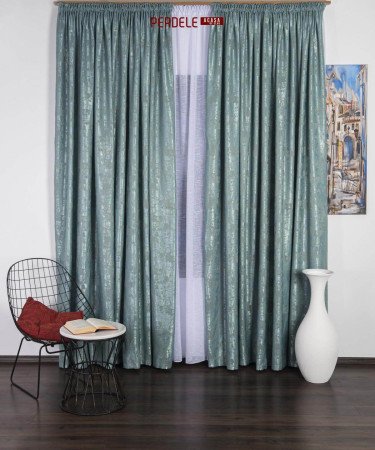 Draperie nisip, turquoise