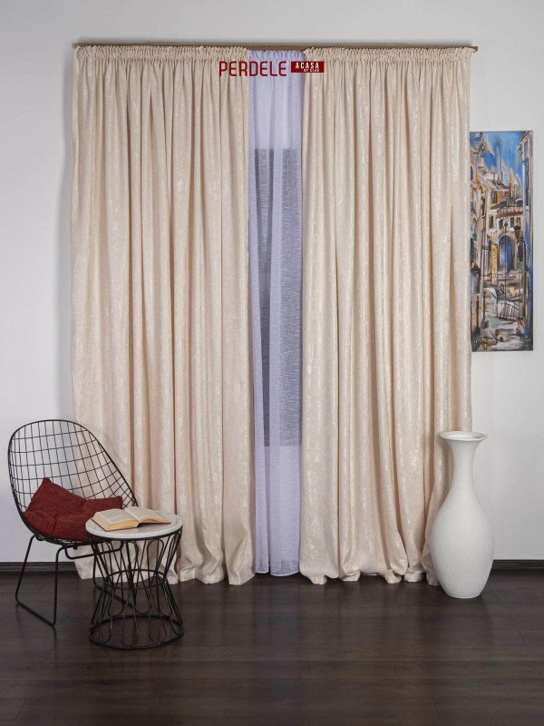 Draperie nisip, crem