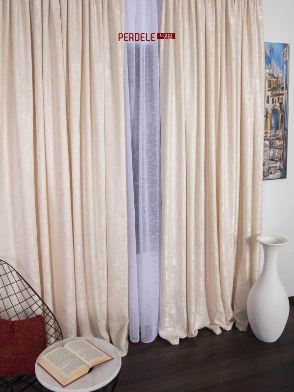 Draperie nisip, crem