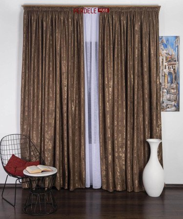 Draperie nisip, maro