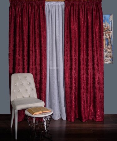 Draperie nisip grena