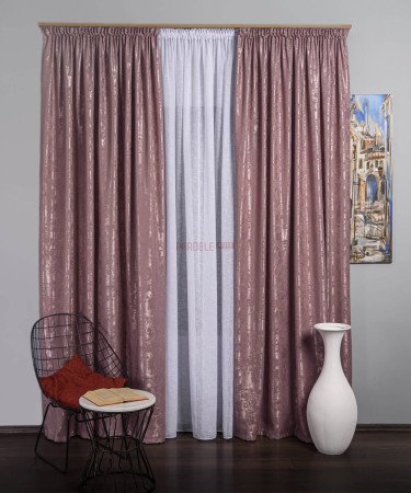 Draperie nisip roz prafuit