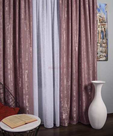 Draperie nisip roz prafuit