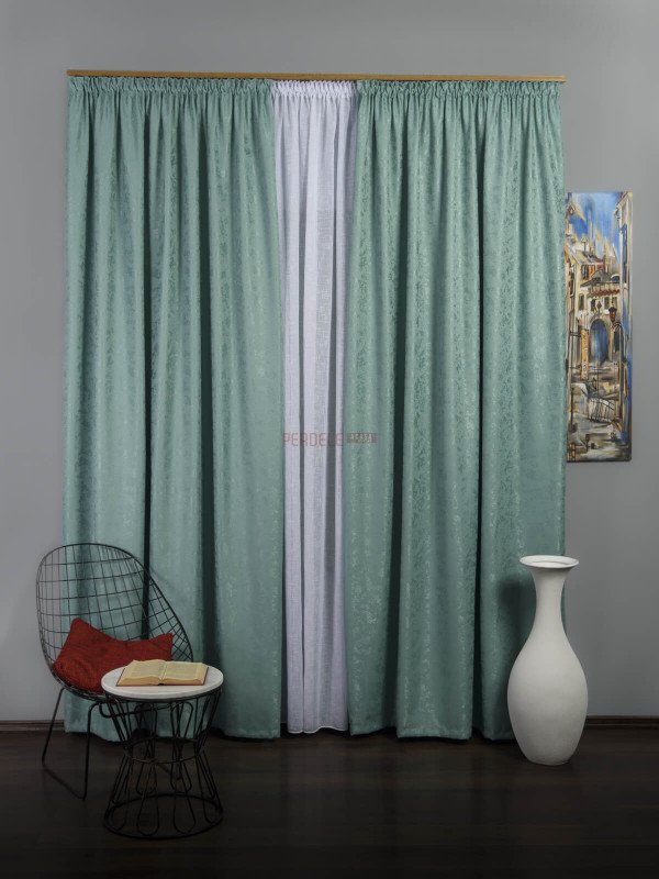 Draperie nisip verde menta Draperie nisip verde menta