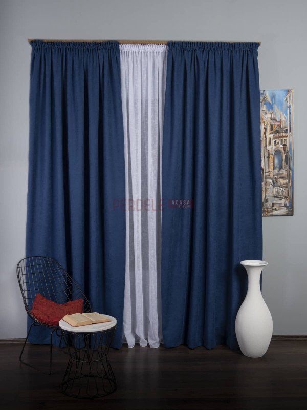 Draperie Petec, albastru