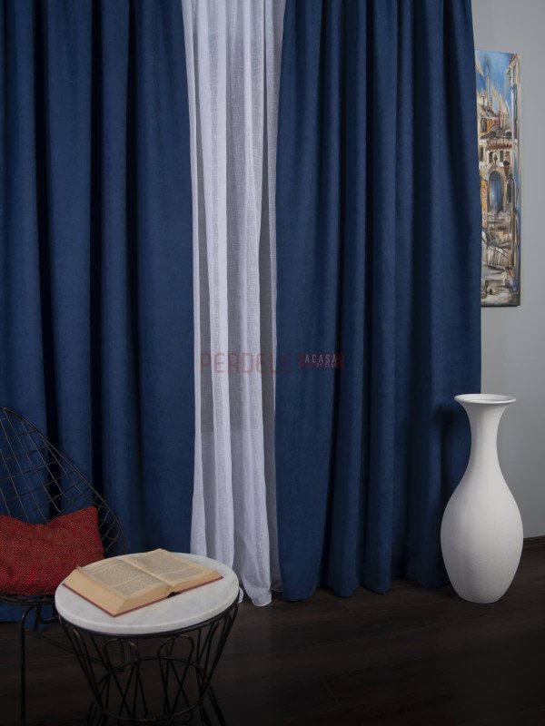 Draperie Petec, albastru