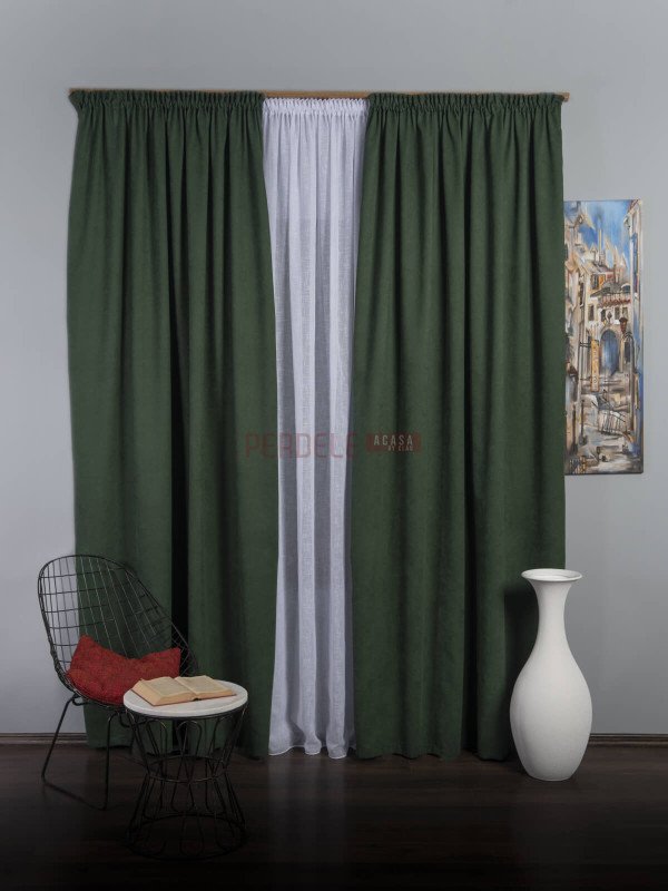 Draperie Petec, verde