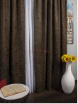 Draperie raiat, maro