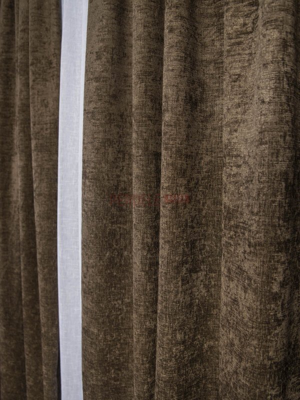 Draperie raiat, maro