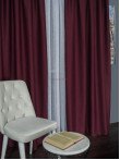 Draperie rustic grena