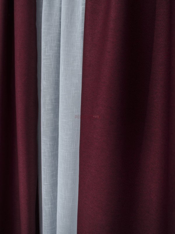 Draperie rustic grena