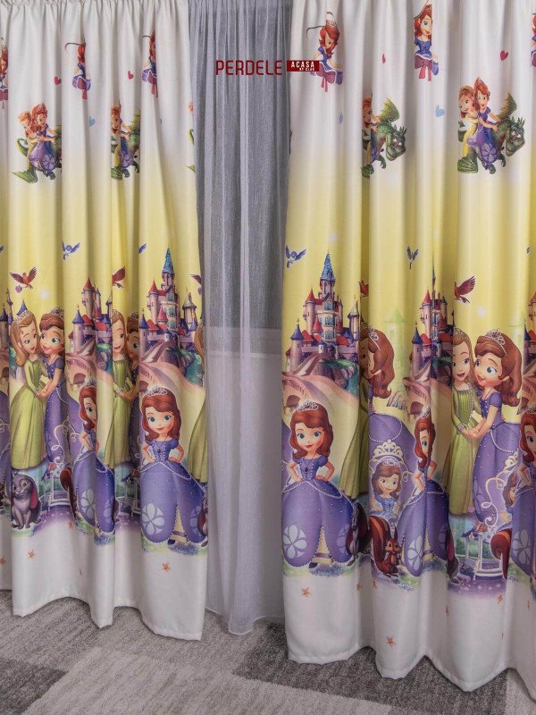 Draperie saten model copii