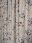 Draperie saten model flori bej,gri,maro