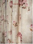 Draperie saten model flori bej,roz