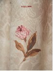 Draperie saten model flori bej,roz