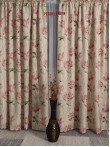 Draperie saten model flori crem,roz Draperie saten model flori crem,roz